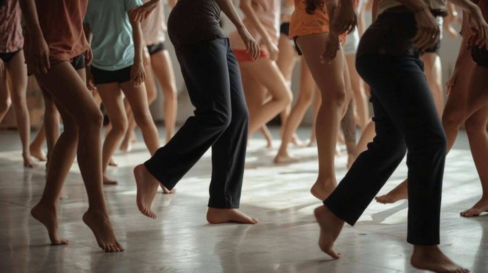 a group of girls dancing together
